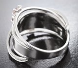 Комплект с розовыми бриллиантами 0,7 карата и лейкосапфирами