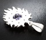 Кулон с танзанитом 1,7 карата и лейкосапфирами Серебро 925