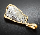 Крупный двусторонний золотой кулон с осколком Сихотэ-Алинского метеорита 30,65 карата Золото