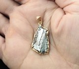 Крупный двусторонний золотой кулон с осколком Сихотэ-Алинского метеорита 30,65 карата Золото