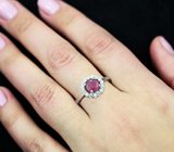 Изящное серебряное кольцо с рубином Серебро 925