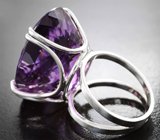 Кольцо с крупным чистейшим аметистом 43,56 карата