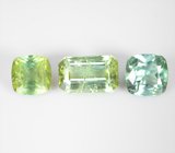 Набор из 3 зеленых турмалинов 8,16 карата