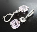 Комплект с кунцитами 18,44 карата, диаспорами и морганитами