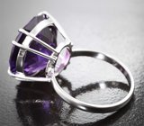 Кольцо с аметистом авторской огранки 16,11 карата