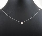 Колье с розовым бриллиантом 0,19 карата и лейкосапфирами Золото