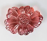 Кулон с резным турмалином 5,27 карата и оранжевато-желтым цирконом высокой чистоты 2,89 карата