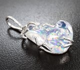 Кулон с кристаллическим мексиканским опалом 8,48 карата