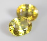 Редкая пара ярких сфенов 6,54 карата 