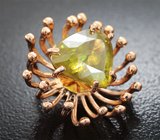 Кулон с желто-зеленым сфеном 5,71 карата