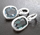 Два кулона с синими шпинелями 1,82 карата Серебро 925