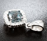 Кулон с редким индиголитом турмалином 2,06 карата и муассанитами