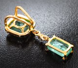 Кулон с уральскими изумрудами 2,84 карата и лейкосапфирами