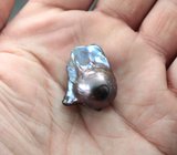 Крупная черная морская жемчужина барокко 55,83 карата! Титановый люстр