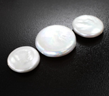 Крупный набор из 3 серебристых жемчужин барокко 29,87 карата! Натуральный цвет 