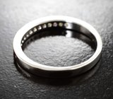 Изящное серебряное кольцо с разноцветными сапфирами бриллиантовой огранки Серебро 925