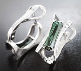 Комплект с индиголитами турмалинами 4,03 карата и лейкосапфирами