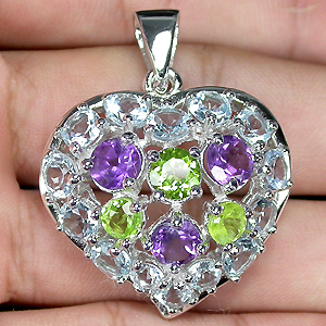 Кулон с самоцветами