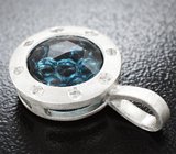 Комплект с синими топазами авторской огранки 12,59 карата и лейкосапфирами