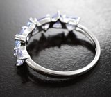 Чудесное серебряное кольцо с танзанитами высокой чистоты