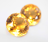Крупная пара! Чистейшие цитрины топовых цветовых характеристик 62,14 карата
