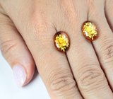 Парный резной янтарь 3,19 карата