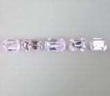 Набор из 5 розовых сапфиров 1,46 карата