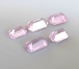 Набор из 5 розовых сапфиров 1,46 карата