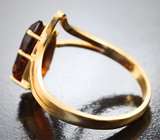 Кольцо с гранатом 4,52 карата и 10 бриллиантами