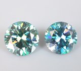 Пусеты с муассанитами 2,24 карата