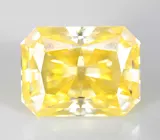 Кольцо с желтым муассанитом топовой огранки 1,76 карата