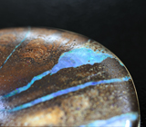 Крупный золотой кулон с контрастным австралийским болдер опалом 34,6 карата