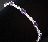 Элегантный серебряный браслет с аметистами
