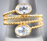 Комплект с ограненным лунным камнем 4,17 карата