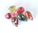 Набор из 6 бриолетов разноцветных турмалинов 3,38 карата 