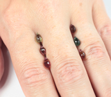 Набор из 6 бриолетов разноцветных турмалинов 3,38 карата 