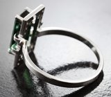 Кольцо с изумрудно-зеленым турмалином 2,4 карата и бриллиантами