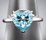 Комплект с голубыми муассанитами 4,19 карата