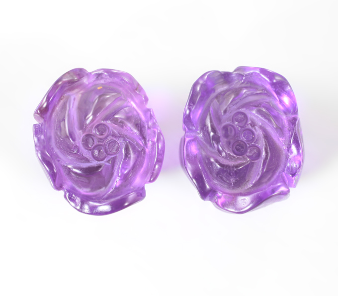 Пара резных аметистов 16,51 карата