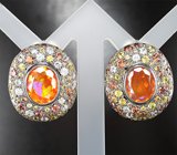 Комплект с ограненными эфиопскими опалами 6,73 карата и разноцветными сапфирами