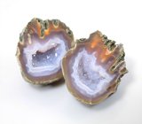 Эффектная крупная пара друз агата 46,81 карата