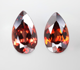 Пара чистейших оранжевых цирконов 4,62 карата 