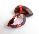 Пара чистейших оранжевых цирконов 4,62 карата 