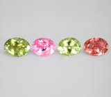 Серьги с разноцветными турмалинами 9,89 карата и бриллиантами