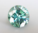 Голубовато-зеленый муассанит высокой чистоты 1,3 карата