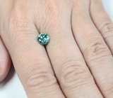 Голубовато-зеленый муассанит высокой чистоты 1,3 карата