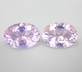 Пара чистейших лавандовых аметистов 12,36 карата 