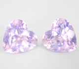 Пара чистейших лавандовых аметистов 12,85 карата 
