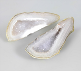 Эффектная крупная пара друз агата 33,42 карата