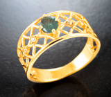 Золотое кольцо с красивейшим уральским александритом 0,34 карата и бриллиантами